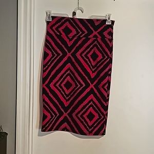 Lularoe Cassie Skirt Pink and Black